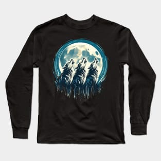 Wolf howling Long Sleeve T-Shirt